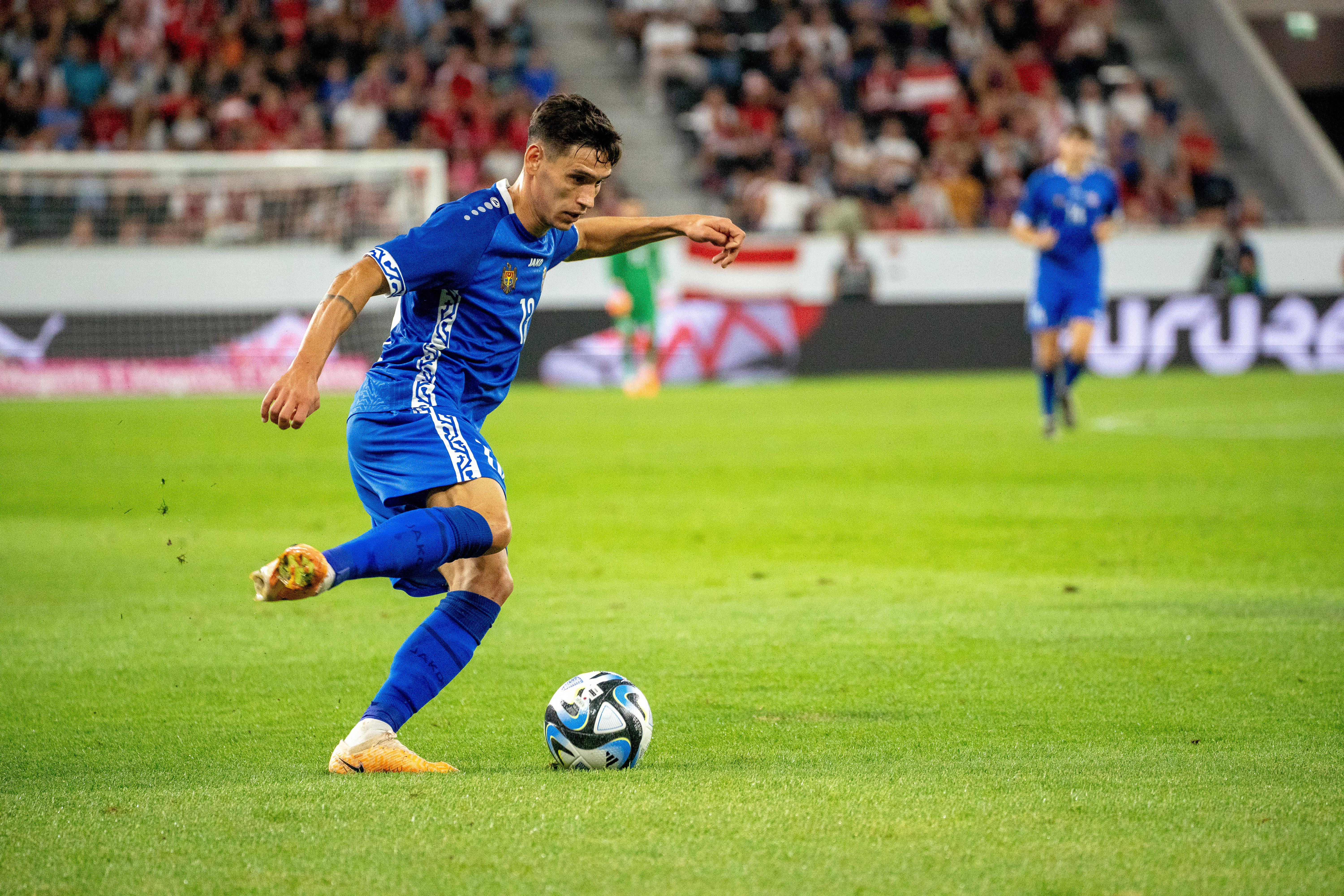 Gol fantastic reușit la naționala Moldovei de Maxim Cojocaru, atacantul de la Oțelul Galați! Moldovenii au punctaj maxim &icirc;n Liga Națiunilor